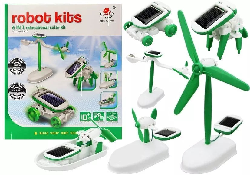 Kūrybinis saulės robotas 6in1 – ekologijos ir inžinerijos pažintis vaikams